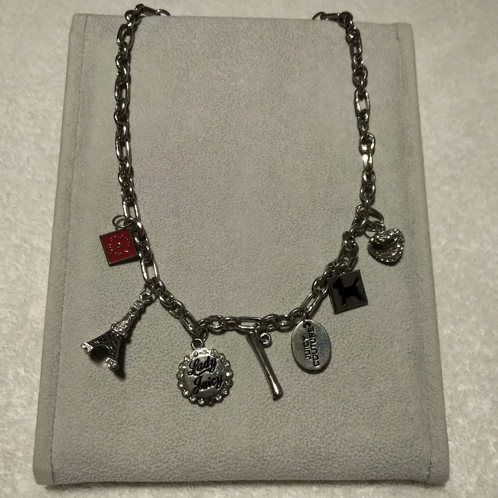 Vintage Juicy Couture Silver Charm Necklace
